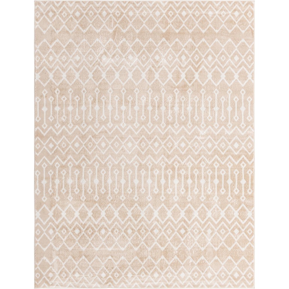 Rug Unique Loom Bohemian Trellis Beige Rectangular 6' 0 x 9' 0