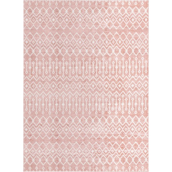 Rug Unique Loom Bohemian Trellis Pink Rectangular 6' 0 x 9' 0