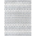 Rug Unique Loom Bohemian Trellis Ivory Rectangular 8' 0 x 10' 0