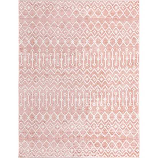 Rug Unique Loom Bohemian Trellis Pink Rectangular 8' 0 x 10' 0