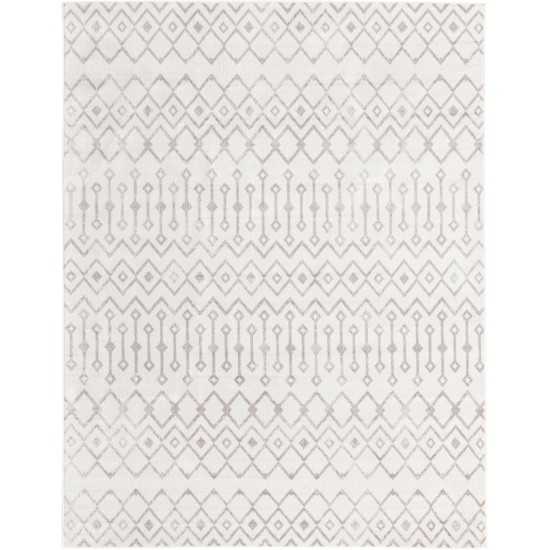 Rug Unique Loom Bohemian Trellis Pearl Rectangular 8' 0 x 10' 0