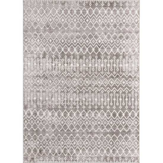 Rug Unique Loom Bohemian Trellis Gray Rectangular 9' 0 x 12' 0