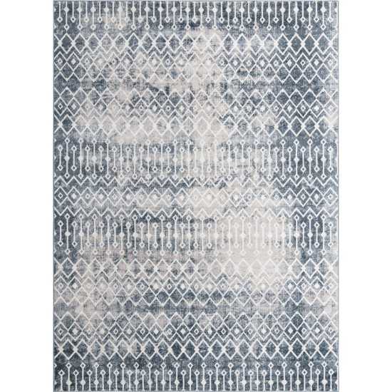 Rug Unique Loom Bohemian Trellis Blue Rectangular 10' 0 x 13' 0