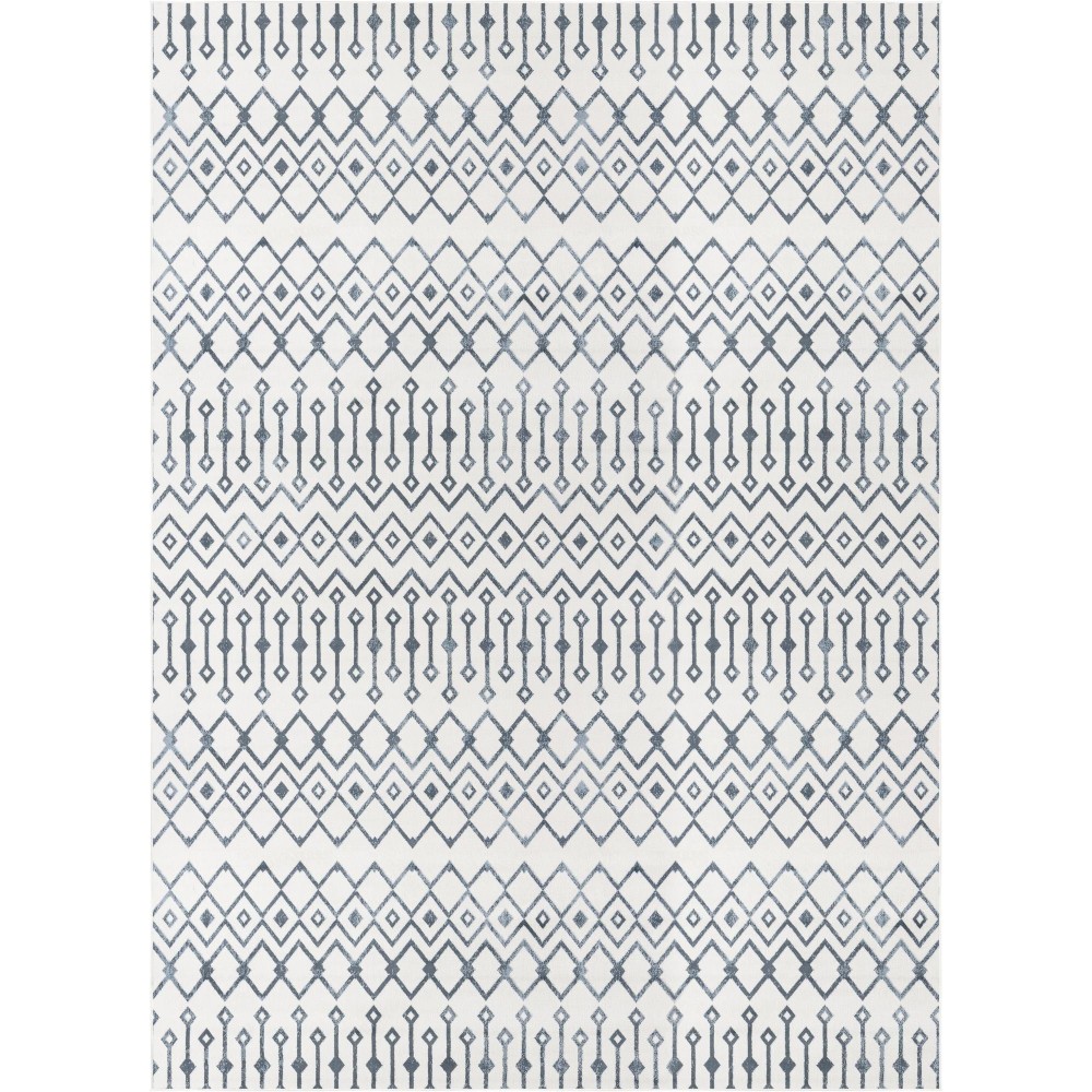 Rug Unique Loom Bohemian Trellis Ivory Rectangular 10' 0 x 13' 0