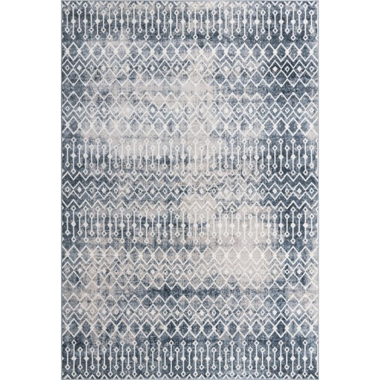 Rug Unique Loom Bohemian Trellis Blue Rectangular 13' 0 x 18' 0