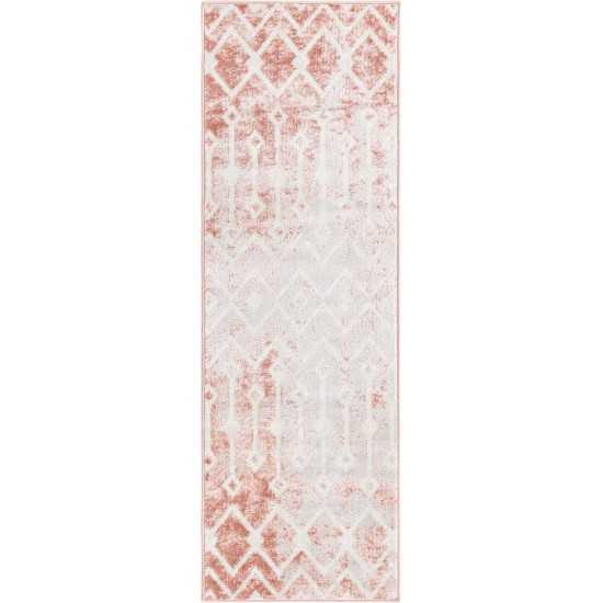 Rug Unique Loom Bohemian Trellis Rose Runner 2' 0 x 6' 0