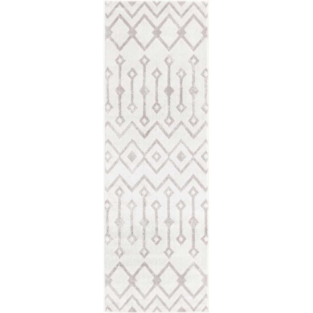 Rug Unique Loom Bohemian Trellis Pearl Runner 2' 0 x 6' 0