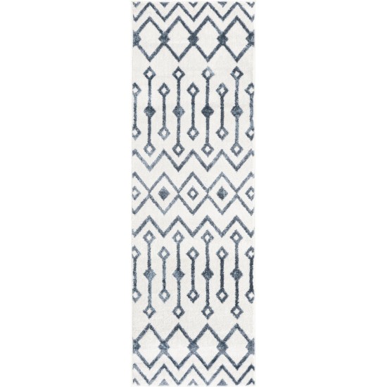 Rug Unique Loom Bohemian Trellis Ivory Runner 2' 0 x 6' 0