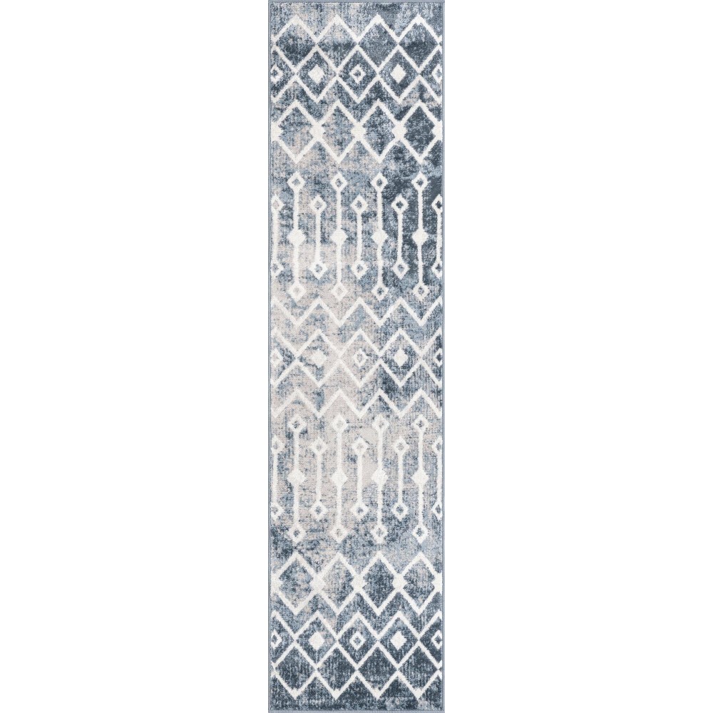 Rug Unique Loom Bohemian Trellis Blue Runner 2' 0 x 8' 0 Rug Unique Loom Bohemian Trellis Blue Runner 2' 0 x 8' 0