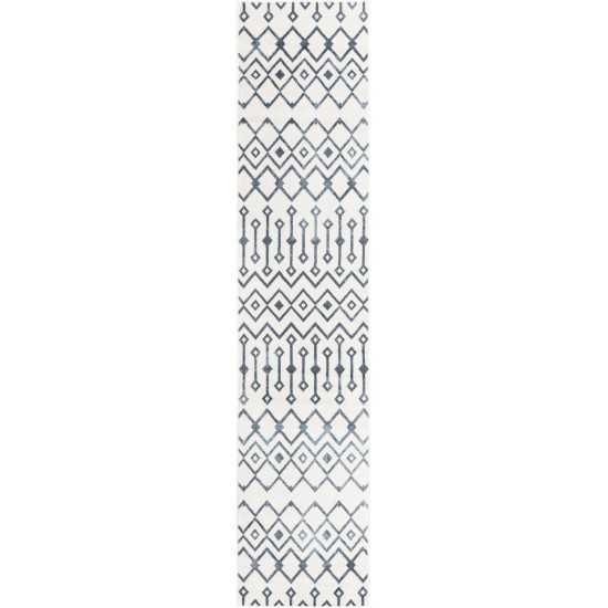 Rug Unique Loom Bohemian Trellis Ivory Runner 2' 7 x 12' 0