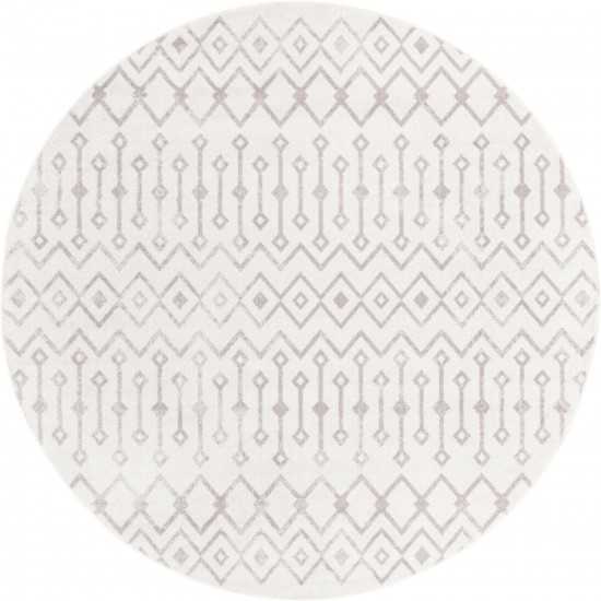 Rug Unique Loom Bohemian Trellis Pearl Round 7' 0 x 7' 0