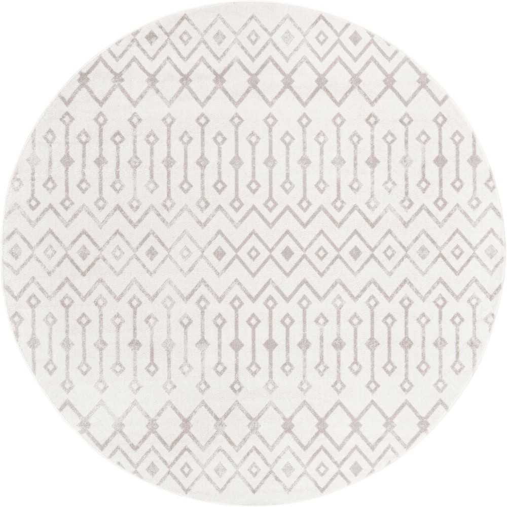Rug Unique Loom Bohemian Trellis Pearl Round 7' 0 x 7' 0 Rug Unique Loom Bohemian Trellis Pearl Round 7' 0 x 7' 0