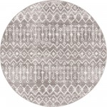 Rug Unique Loom Bohemian Trellis Gray Round 7' 0 x 7' 0