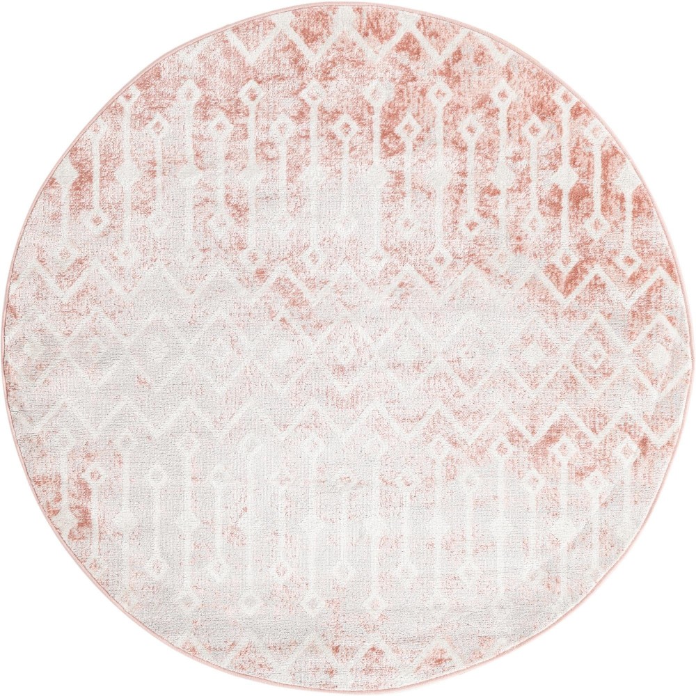 Rug Unique Loom Bohemian Trellis Rose Round 7' 0 x 7' 0 Rug Unique Loom Bohemian Trellis Rose Round 7' 0 x 7' 0
