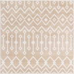 Rug Unique Loom Bohemian Trellis Beige Square 4' 0 x 4' 0