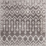 Rug Unique Loom Bohemian Trellis Gray Square 4' 0 x 4' 0