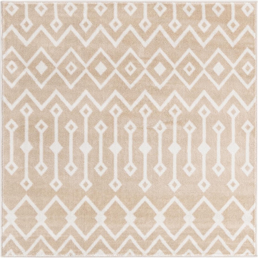 Rug Unique Loom Bohemian Trellis Beige Square 6' 0 x 6' 0 Rug Unique Loom Bohemian Trellis Beige Square 6' 0 x 6' 0