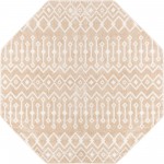 Rug Unique Loom Bohemian Trellis Beige Octagon 7' 0 x 7' 0