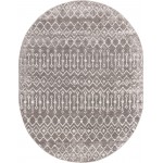 Rug Unique Loom Bohemian Trellis Gray Oval 8' 0 x 10' 0