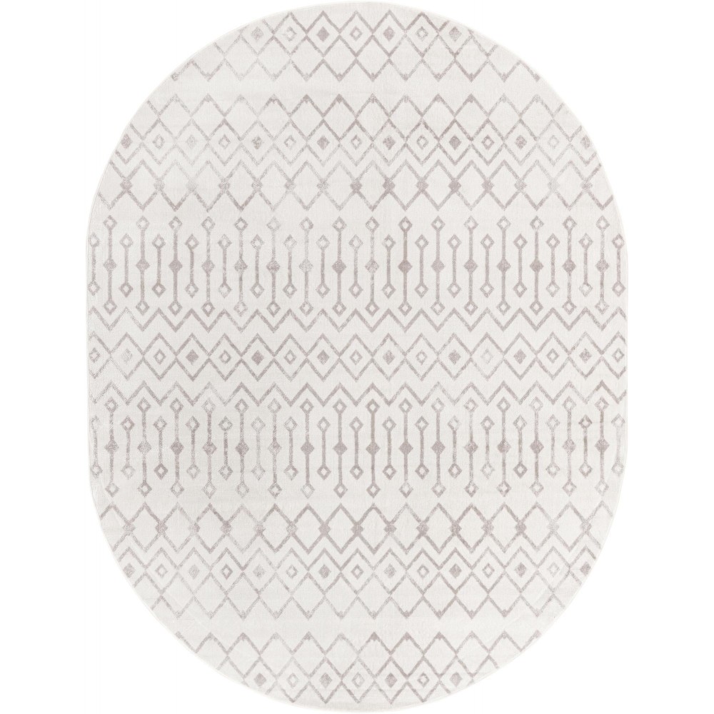 Rug Unique Loom Bohemian Trellis Pearl Oval 8' 0 x 10' 0 Rug Unique Loom Bohemian Trellis Pearl Oval 8' 0 x 10' 0