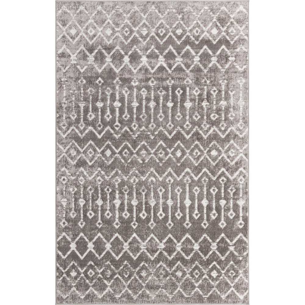 Rug Unique Loom Bohemian Trellis Gray Sample 1' 4 x 1' 4