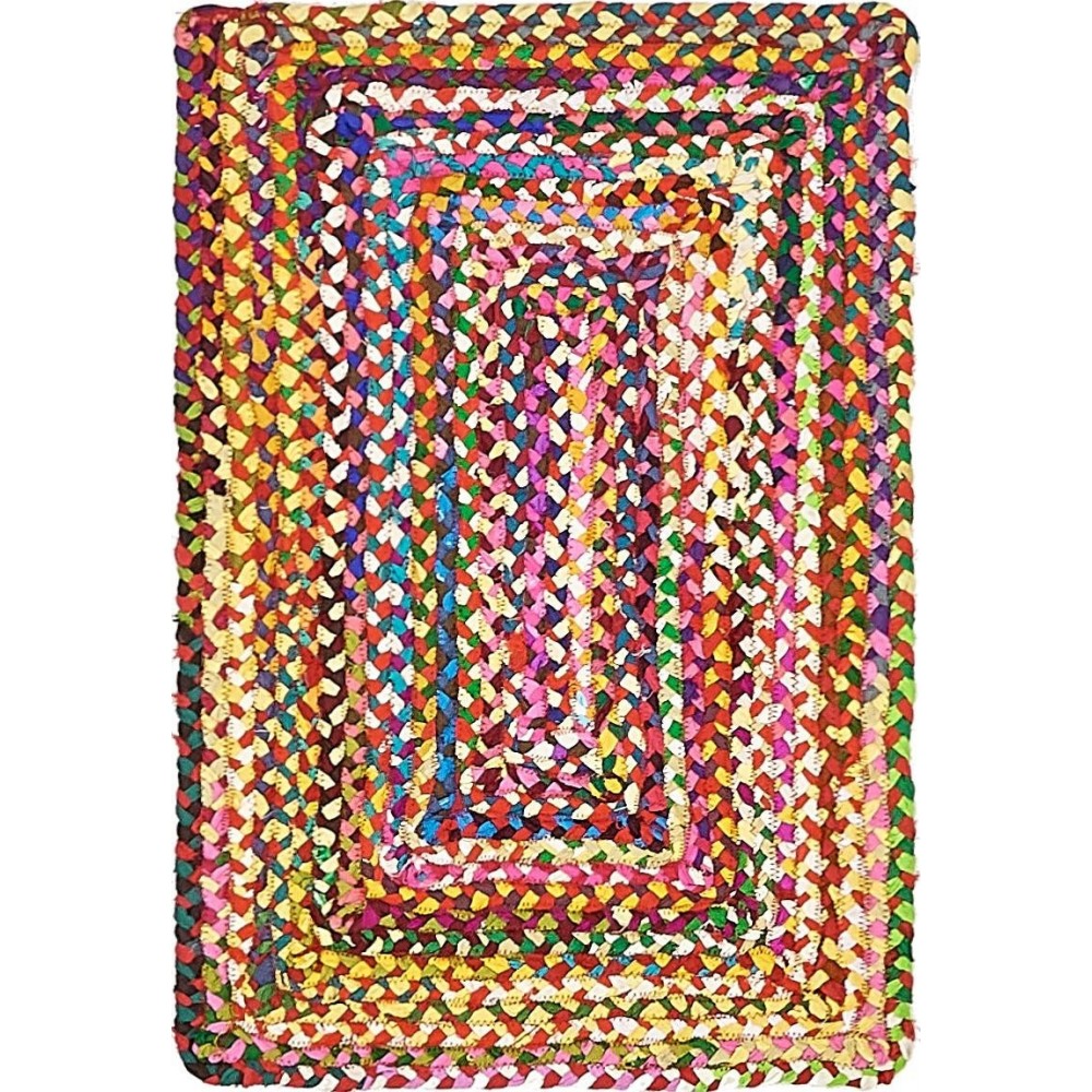 Rug Unique Loom Braided Chindi Multi Rectangular 2' 0 x 3' 0 Rug Unique Loom Braided Chindi Multi Rectangular 2' 0 x 3' 0