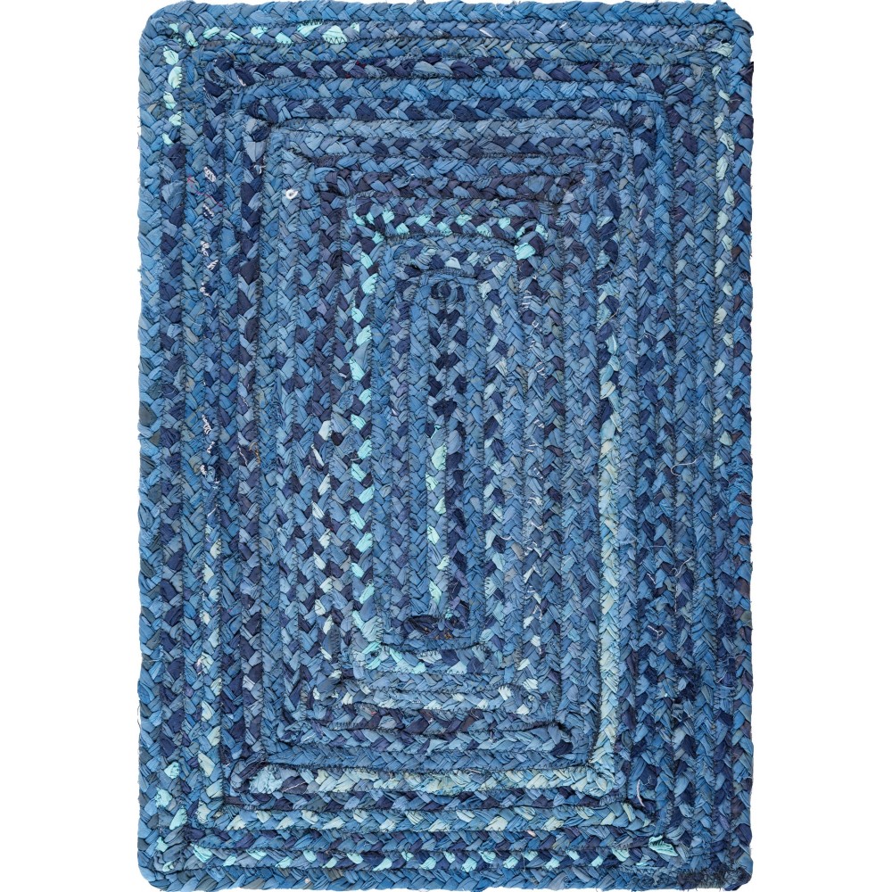 Rug Unique Loom Braided Chindi Blue Rectangular 2' 0 x 3' 0 Rug Unique Loom Braided Chindi Blue Rectangular 2' 0 x 3' 0