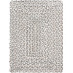 Rug Unique Loom Braided Chindi Gray Rectangular 2' 0 x 3' 0