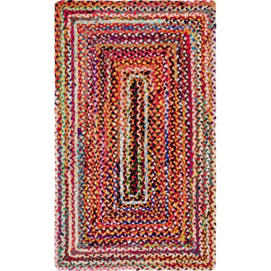 Rug Unique Loom Braided Chindi Multi Rectangular 3' 3 x 5' 0