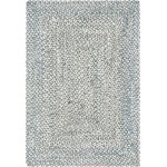 Rug Unique Loom Braided Chindi Gray Rectangular 4' 0 x 6' 0