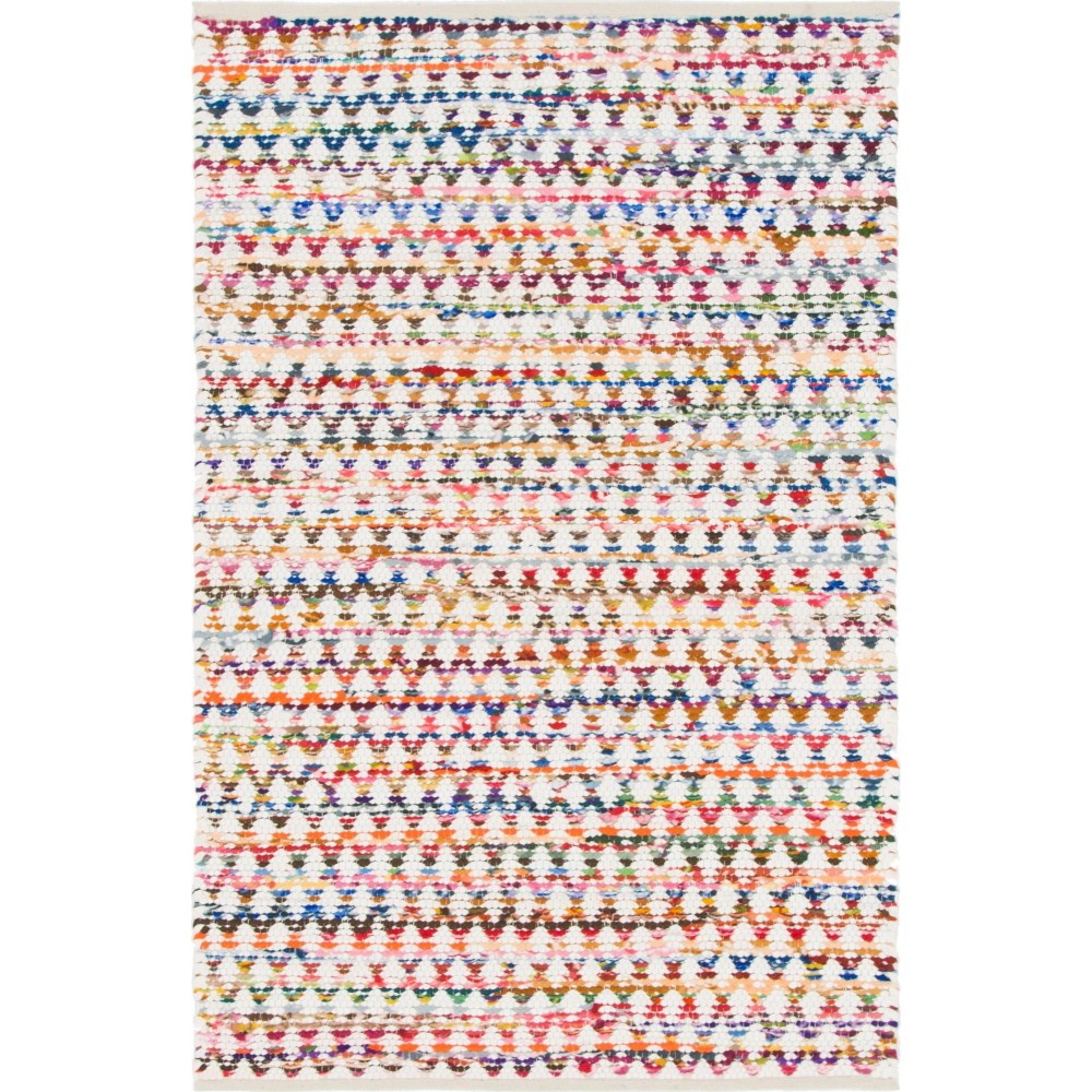 Rug Unique Loom Braided Chindi Multi Rectangular 4' 0 x 6' 0 Rug Unique Loom Braided Chindi Multi Rectangular 4' 0 x 6' 0