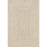 Rug Unique Loom Braided Chindi Ivory Rectangular 6' 0 x 9' 0