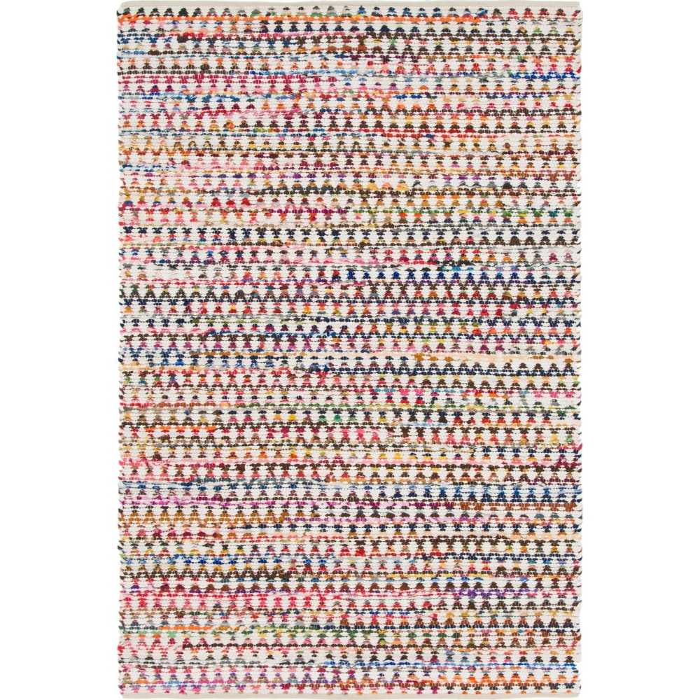 Rug Unique Loom Braided Chindi Multi Rectangular 6' 0 x 9' 0