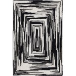 Rug Unique Loom Braided Chindi Black Rectangular 6' 0 x 9' 0