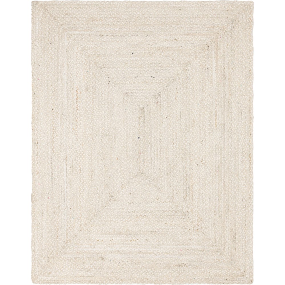 Rug Unique Loom Braided Chindi Ivory Rectangular 8' 0 x 10' 0 Rug Unique Loom Braided Chindi Ivory Rectangular 8' 0 x 10' 0