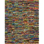 Rug Unique Loom Braided Chindi Multi Rectangular 8' 0 x 10' 0