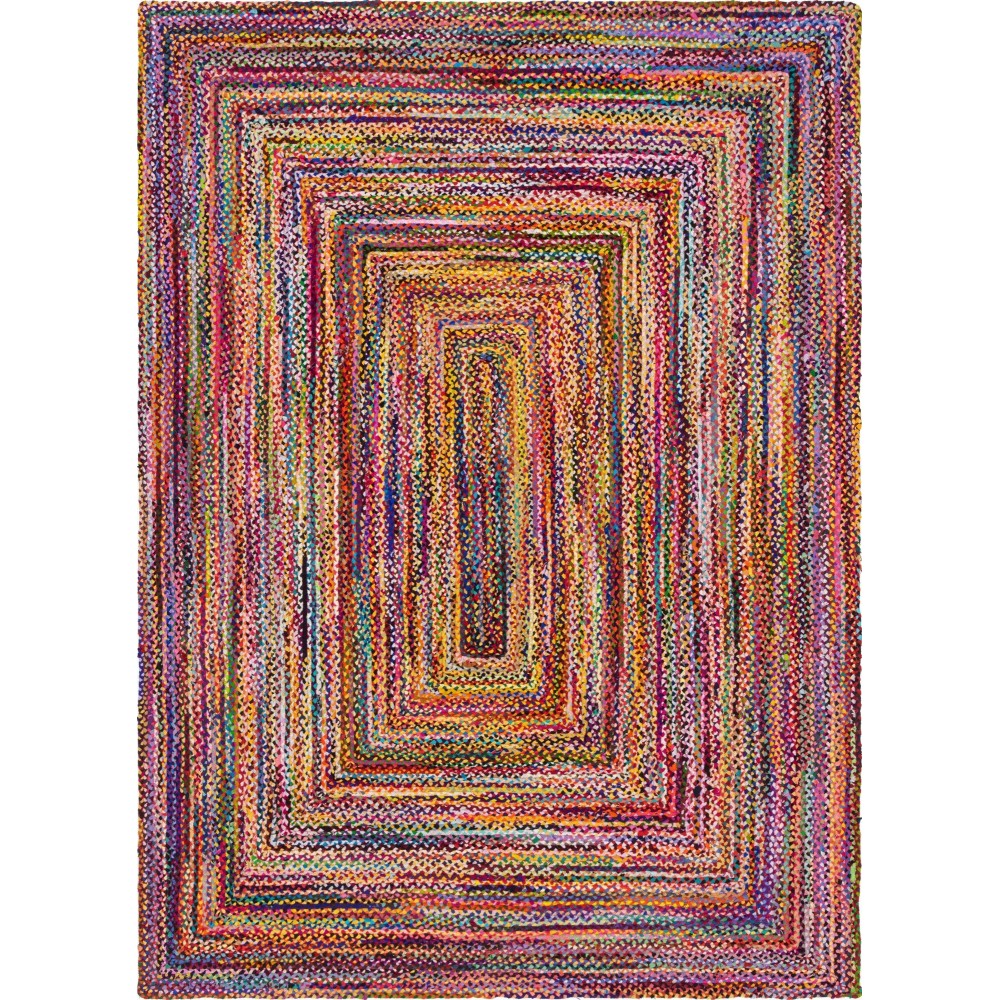 Rug Unique Loom Braided Chindi Multi Rectangular 10' 0 x 14' 0 Rug Unique Loom Braided Chindi Multi Rectangular 10' 0 x 14' 0