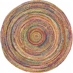 Rug Unique Loom Braided Chindi Multi Round 8' 0 x 8' 0