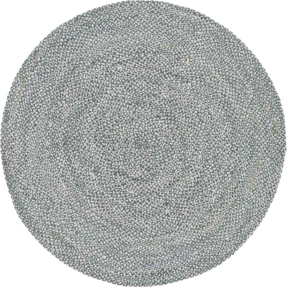 Rug Unique Loom Braided Chindi Gray Round 8' 0 x 8' 0