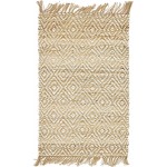 Rug Unique Loom Braided Jute Natural/Ivory Rectangular 2' 0 x 3' 0