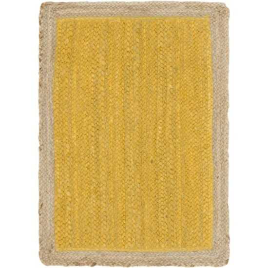 Rug Unique Loom Braided Jute Yellow Rectangular 2' 0 x 3' 0