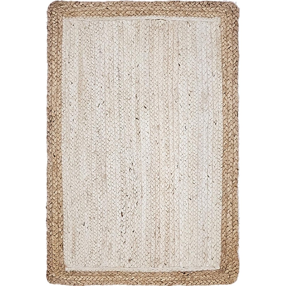 Rug Unique Loom Braided Jute Ivory Rectangular 2' 0 x 3' 0 Rug Unique Loom Braided Jute Ivory Rectangular 2' 0 x 3' 0