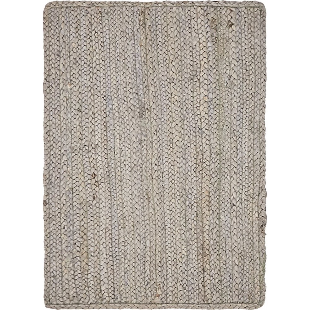 Rug Unique Loom Braided Jute Gray Rectangular 2' 0 x 3' 0