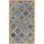 Rug Unique Loom Braided Jute Blue Rectangular 3' 3 x 5' 0