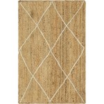 Rug Unique Loom Braided Jute Trellis Natural/Ivory Rectangular 3' 3 x 5' 0