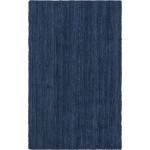 Rug Unique Loom Braided Jute Navy Blue Rectangular 3' 3 x 5' 3