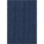 Rug Unique Loom Braided Jute Navy Blue Rectangular 4' 0 x 6' 0