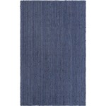 Rug Unique Loom Braided Jute Navy Blue Rectangular 5' 0 x 8' 0