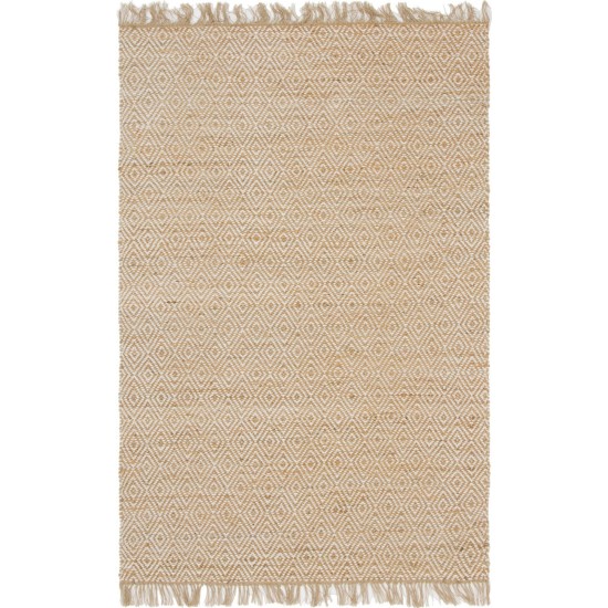 Rug Unique Loom Braided Jute Natural/Ivory Rectangular 6' 0 x 9' 0