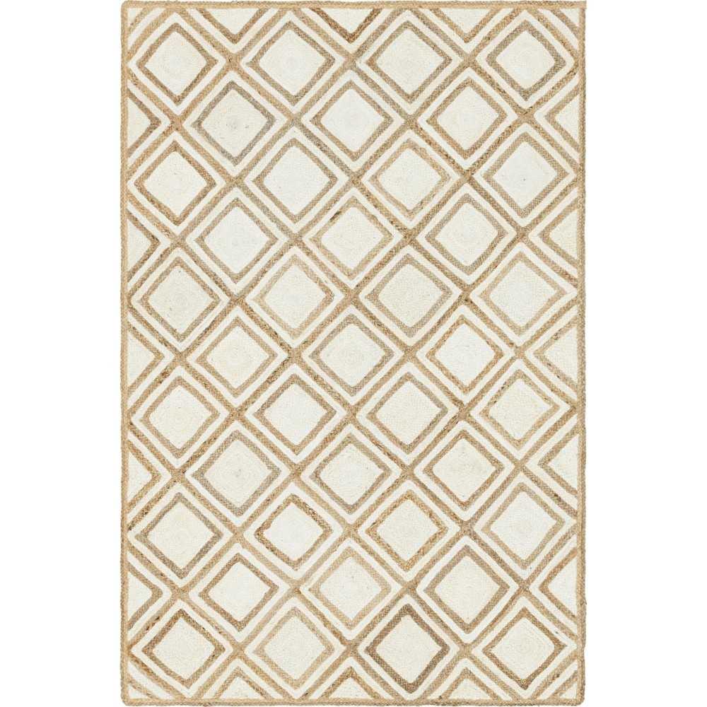 Rug Unique Loom Braided Jute Ivory Rectangular 6' 0 x 9' 0 Rug Unique Loom Braided Jute Ivory Rectangular 6' 0 x 9' 0